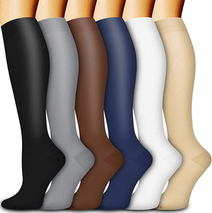 Compression socks leg socks Amazon Hip AliExpress solid color sports compression socks long leg socks running socks