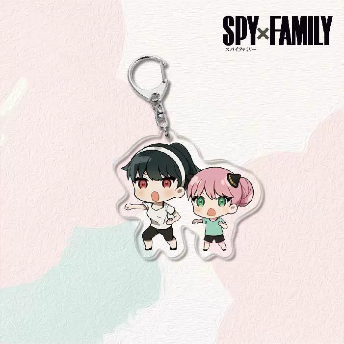 Акриловый брелок для ключей (SPY×FAMILY) — двусторонняя миниатюрная подвеска, полупрозрачная двусторонняя печать