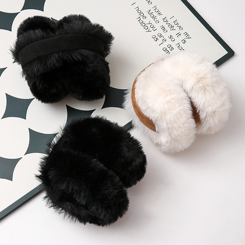 Korean-style Foldable Ear Warmers for Men and Women — Autumn/Winter, Cute Plush Design, Protects Ears, Keeps Warm, Shields Against Cold and Frost