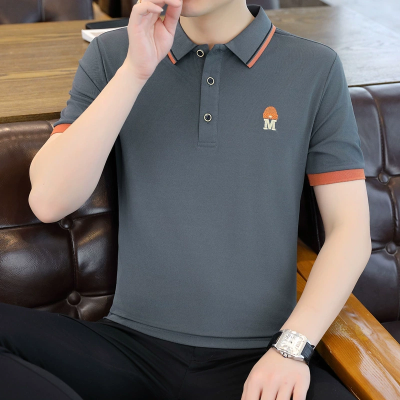 Летняя футболка с коротким рукавом для отдыха, трендовая футболка, slim fit, корейский стиль