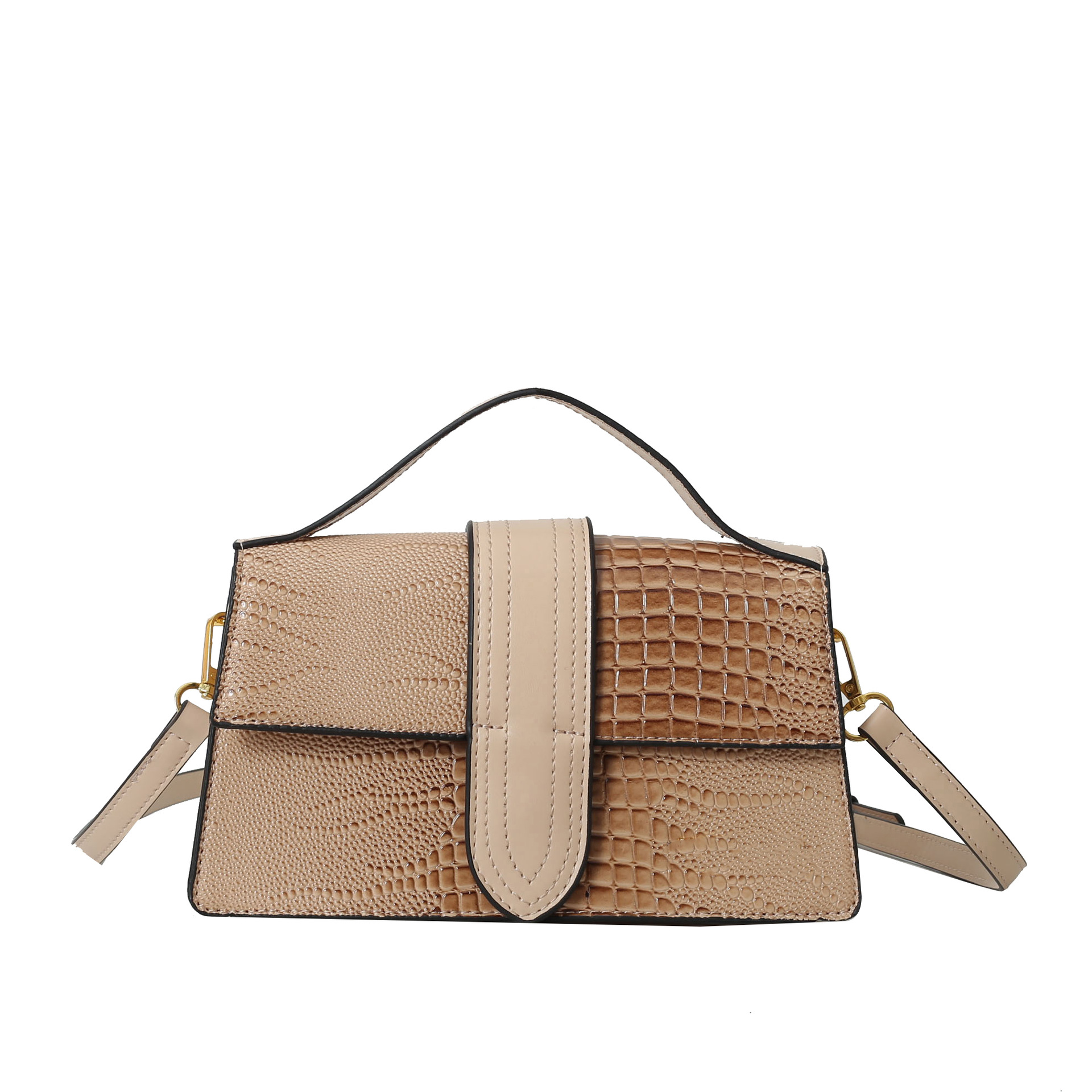 Bolsos transfronterizos para mujer 2025 nuevo bolso de mano con patrón de cocodrilo de alta calidad bolso de mensajero de hombro de viaje de todo fósforo de moda