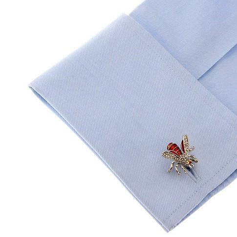 [优质金属铜法式cufflinks 动物蜜蜂造型袖扣个性潮男礼物外贸代购]