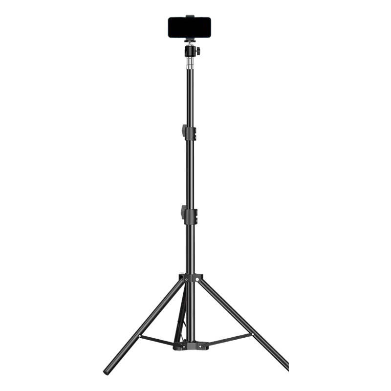 TikTok soporte de tiro al aire libre retráctil soporte de piso soporte de teléfono móvil en vivo selfie stick trípode Luz de relleno