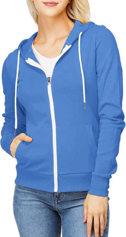Women's Kangaroo Casual Slim Fit Hoodie Abasa Basic Long Sleeve Os Zipper Lightweight Pocket Hoodie Women's Kangaroo Casual Slim Fit Hoodie Abasa Basic Long Sleeve Os Zipper Lightweight Pocket Hoodie