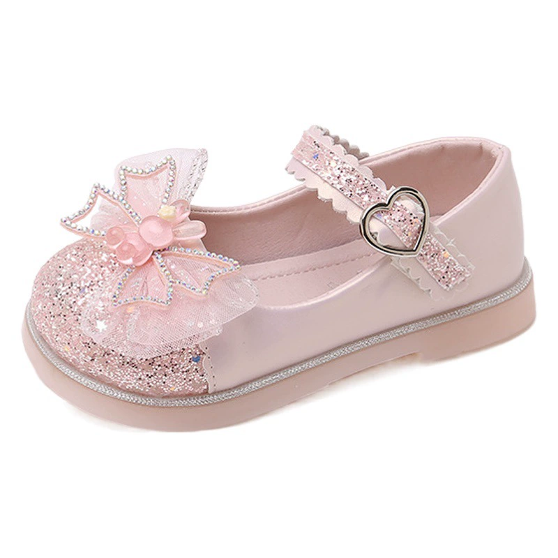 Принцесса Одиночная обувь для девочек 2024 весна новые кроссовки со стразами