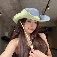 春夏季日系速干透气遮阳防晒帽薄款渔夫帽子女户外露营休闲潮百搭