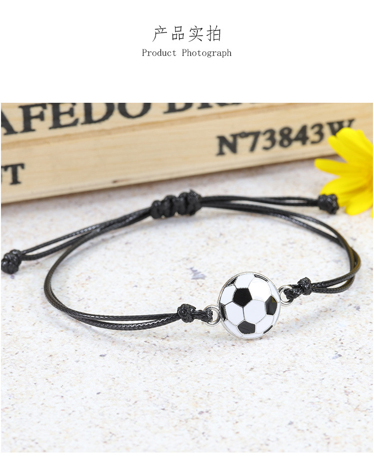 Simple Style Basketball Football Alloy Enamel Unisex Bracelets 1 Piece