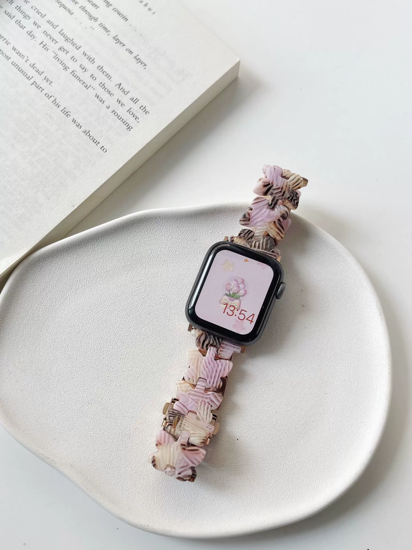 Ремешок для Apple Watch 7, бабочковый смоляный браслет, для 38/40/41 мм и 42/44/45 мм