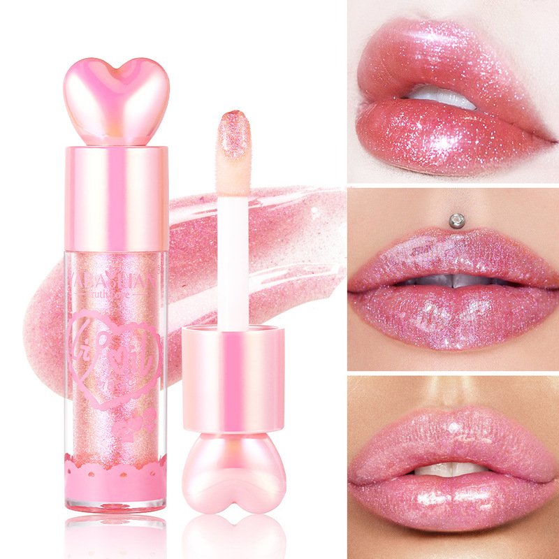 Fine Glitter Lip Gloss Cross-Border Makeup Hot Wholesale Yabaolian Chameleon Dreamy Fine Glitter Lip Gloss Explosive Lip Gloss