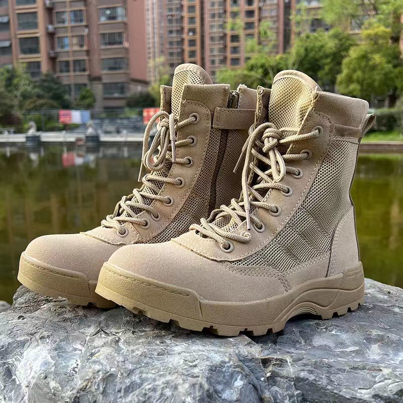 Botas de combate, zapatos de montaña, zapatos tácticos para hombres y mujeres, primavera y verano, zapatos de entrenamiento ultraligeros al aire libre, zapatos de altura transpirables, botas Martin