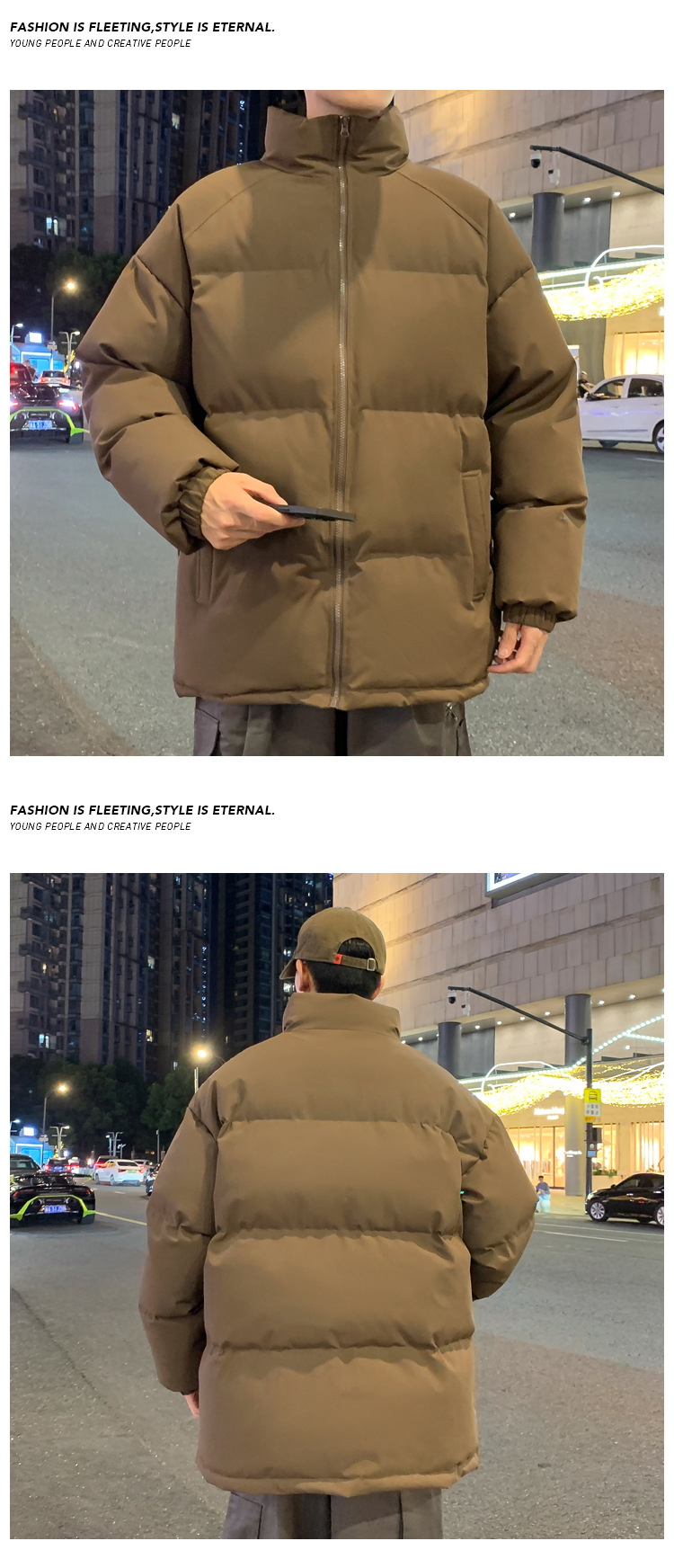 Men's Winter Down Jacket Warm Thickened Padded Coat For Cold Days_voghion.com