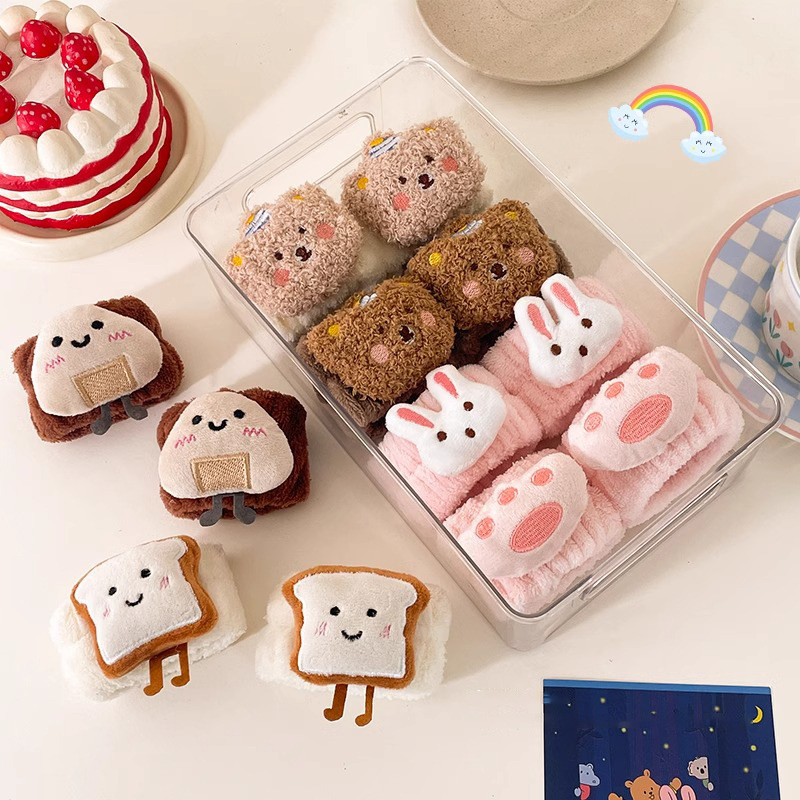 Caricatura encantadora muñeca de peluche intestino grueso anillo de cabello oso caño invierno corda clip de cabello cola de caballo joyeros de cabello nueva chica