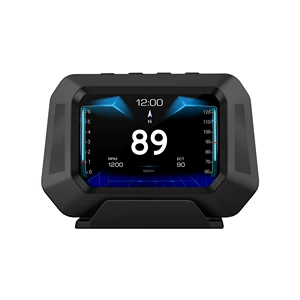 Cross-border car HUD head-up display LCD OBD multi-function water temperature fuel consumption GPS inclinometer speedometer P21