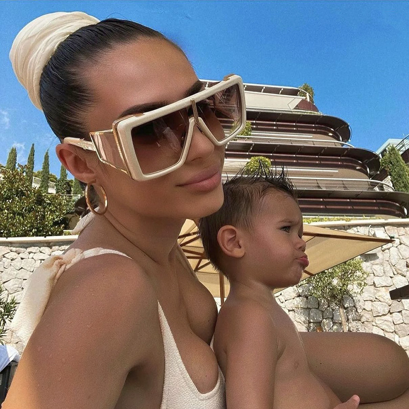 Sunglasses Classification PC, UV400 Protection Lens Material Square Glasses Style Holiday, Travel, Street Occasion Hip-Hop Square PC UV400 Protection Square Full Frame Women's Sunglasses