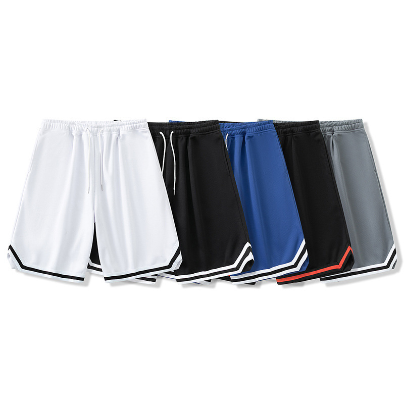 Men's Basketball Shorts, Loose Fit, Quick-Dry American-Style Ice Silk Casual Sports Shorts, Knee-Length Athletic Casual Pants for Men