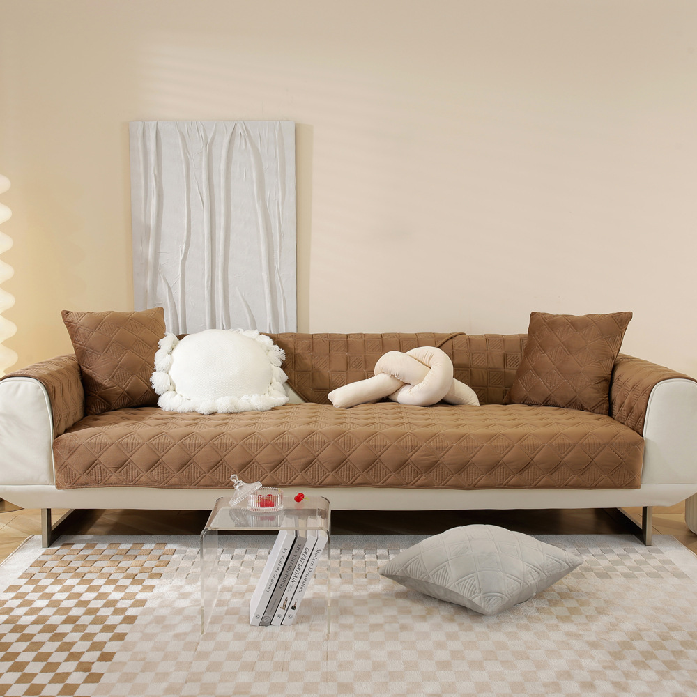 Cojín del sofá cuatro estaciones universal 2023 nuevo moderno simple toalla trasera antideslizante cubierta de tela cojín cubierta del sofá del diamante