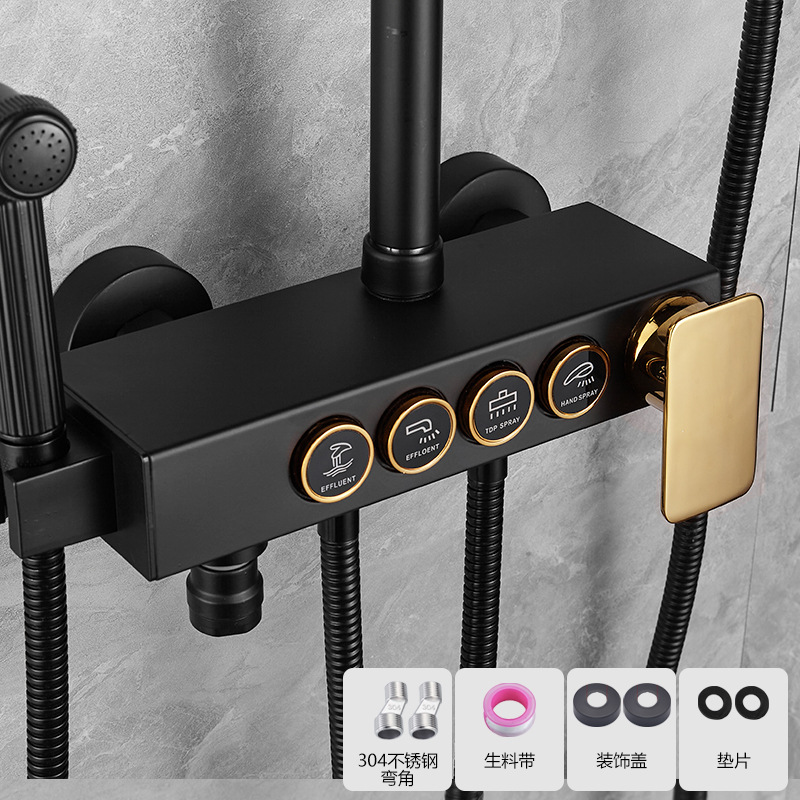 Válvula de mezcla de temperatura constante de acero inoxidable baño interruptor de agua caliente y fría accesorios de ducha grifo universal cuerpo