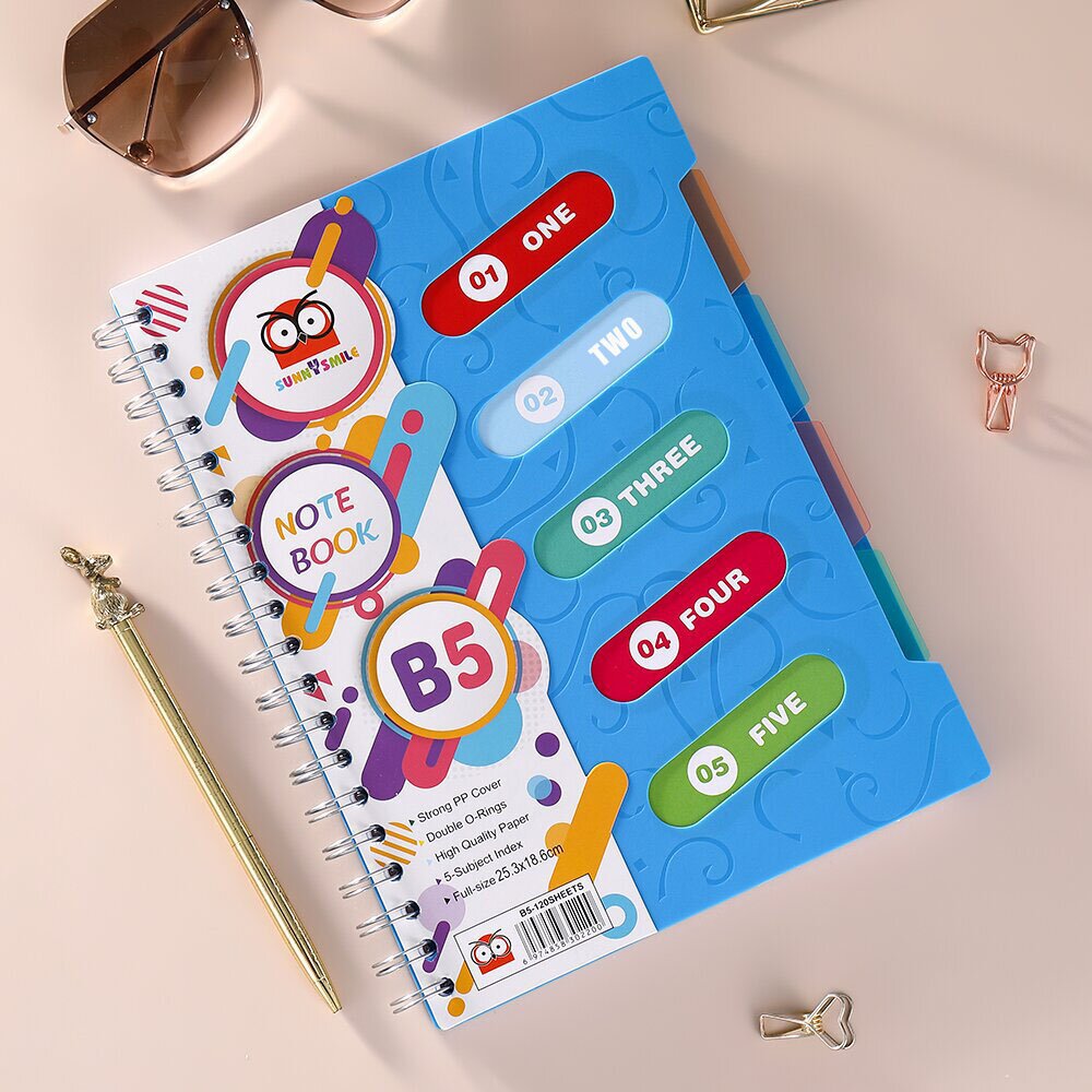 B5-120 블루 트윌 페이지 노트 블루