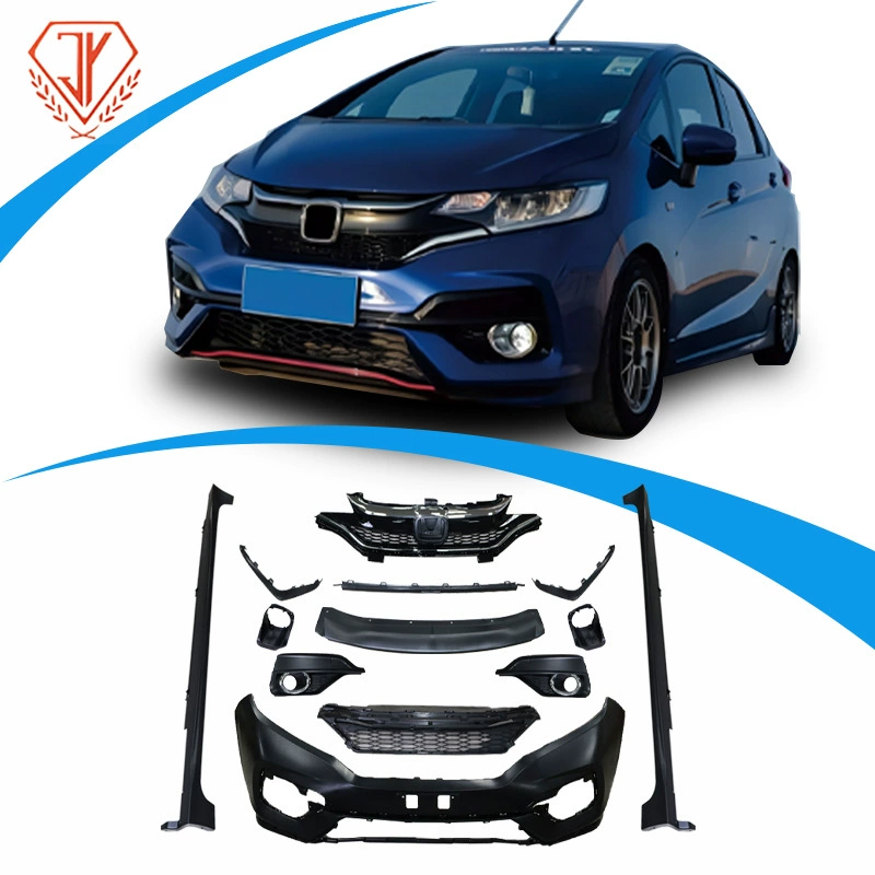 Подходит для Honda Fit RS, полный комплект обвеса: передний бампер, задний бампер, решетка радиатора, боковые пороги, 2014-2021 гг.