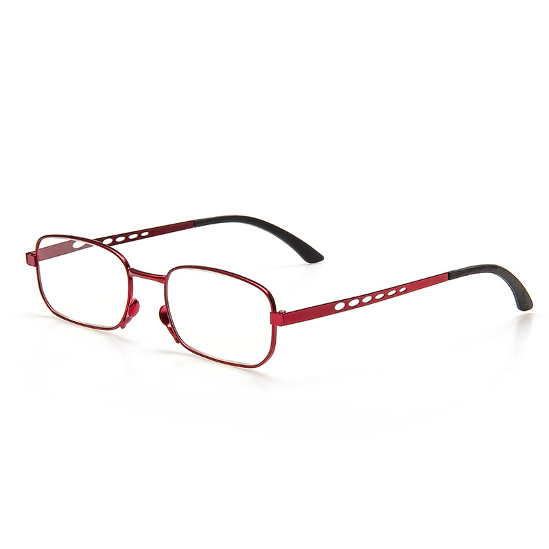 2022 nuevas gafas de teléfono móvil anti-marco de metal ligero azul soporte portátil gafas de lectura exquisitas de las mujeres gafas de lectura al por mayor