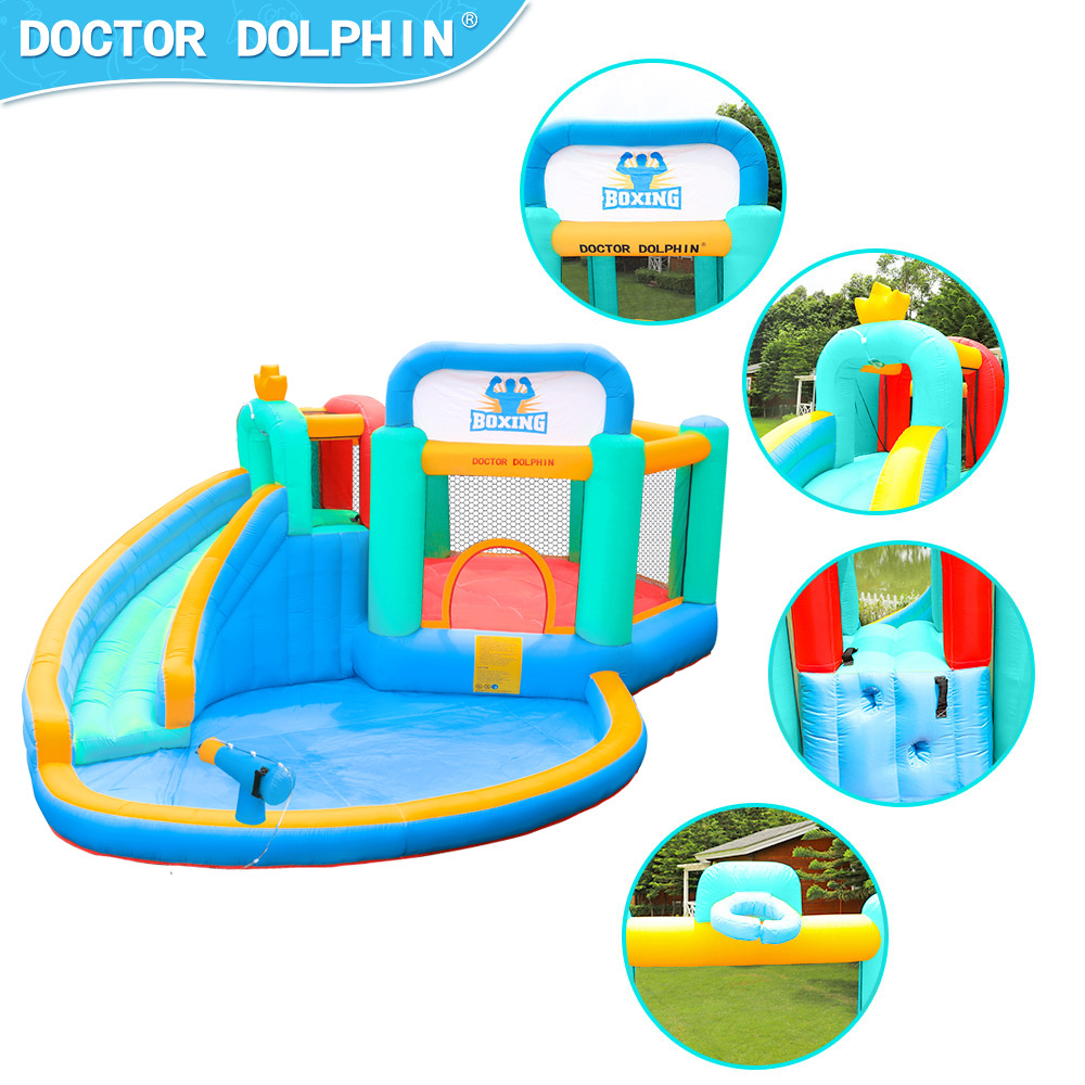 Doctor Pig| Interacción padre-hijo plegable para niños pequeños inflables caseros rociadores de agua castillo fiesta