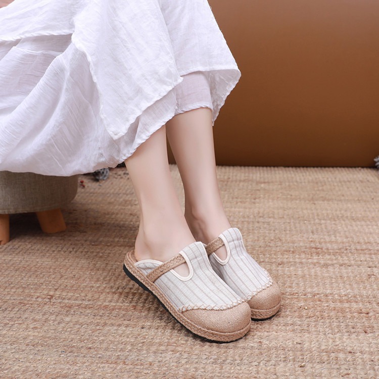 Autumn ethnic non-slip breathable women's slippers