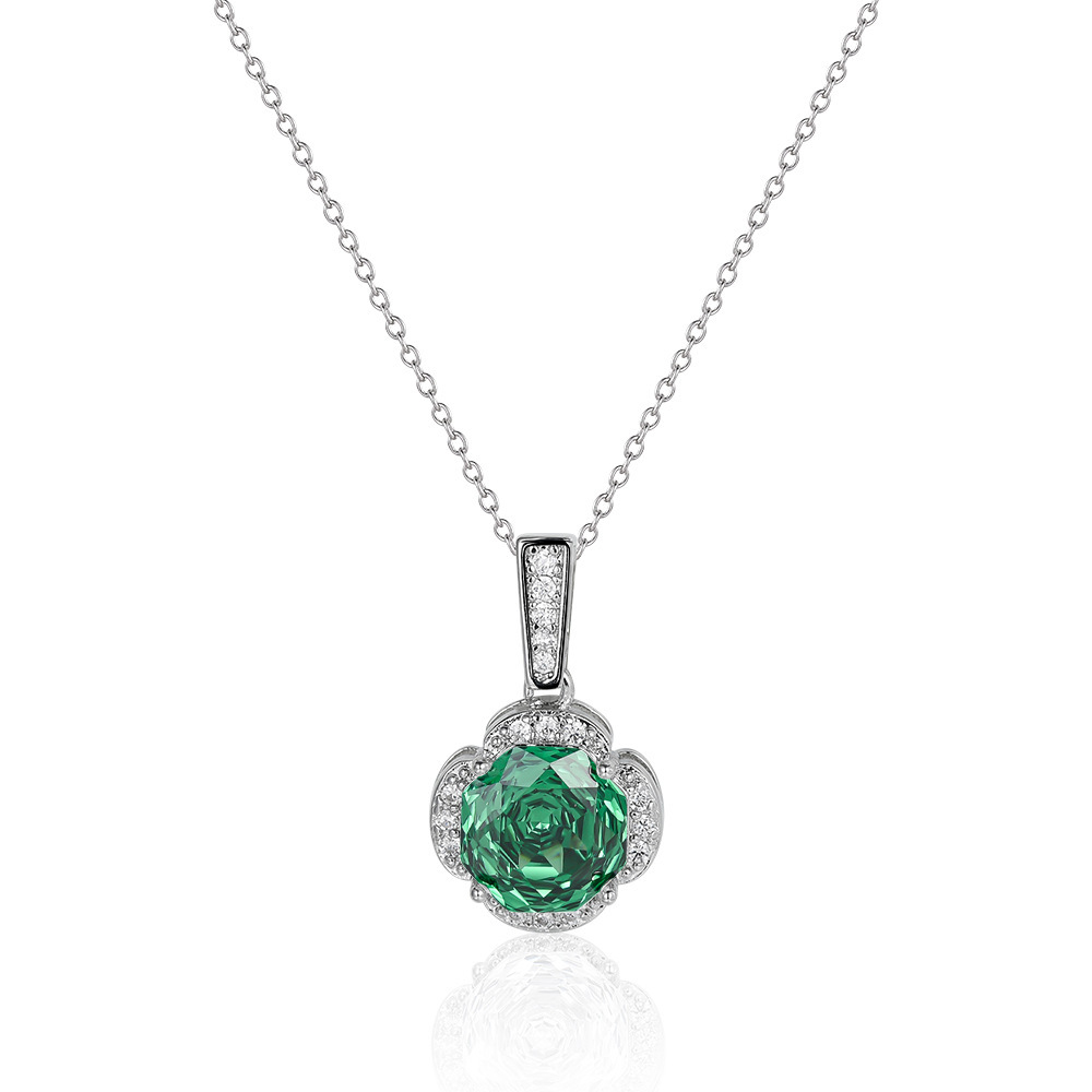Amazon nuevo Seiko Rose Chepa Paracha collar de zircon pendientes anillo de tres piezas al por mayor