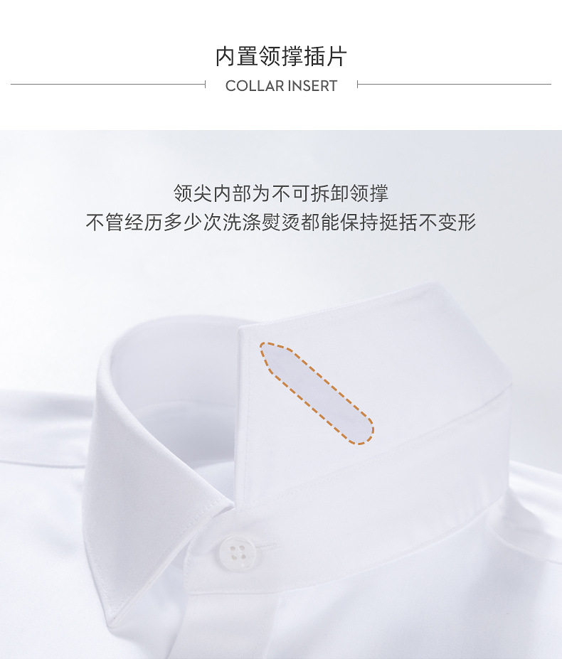 Áo sơ mi nam dài tay cotton sọc không cần ủi, cổ vuông, phong cách công sở trang trọng — Tay áo xếp chồng sọc kiểu Pháp chi tiết 16
