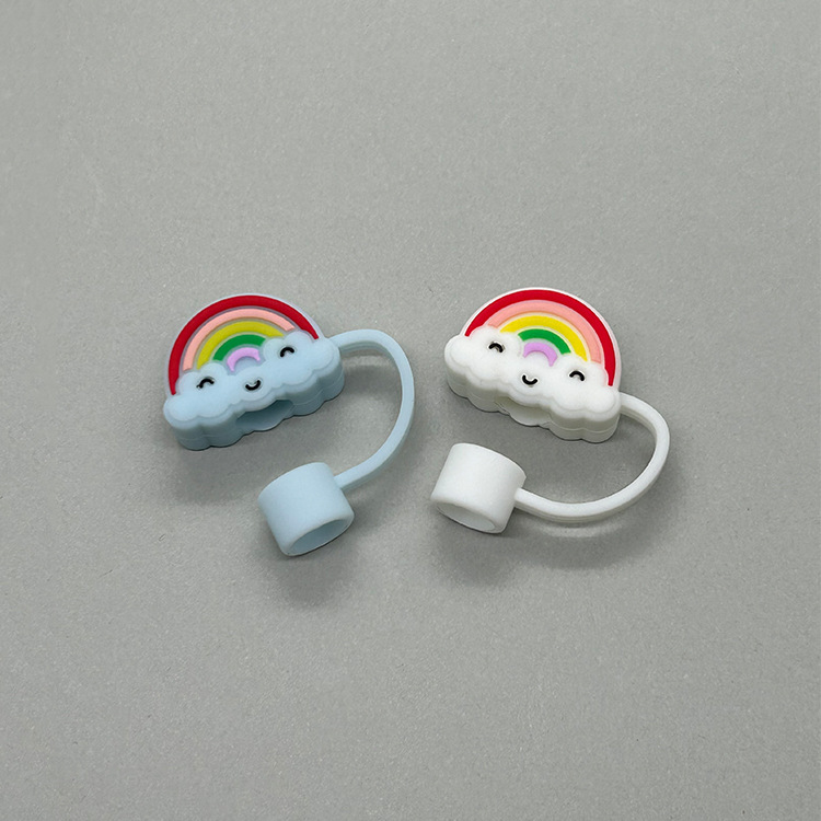 실리콘 밀짚모자*레인보우 스타일*[직경 10mm]