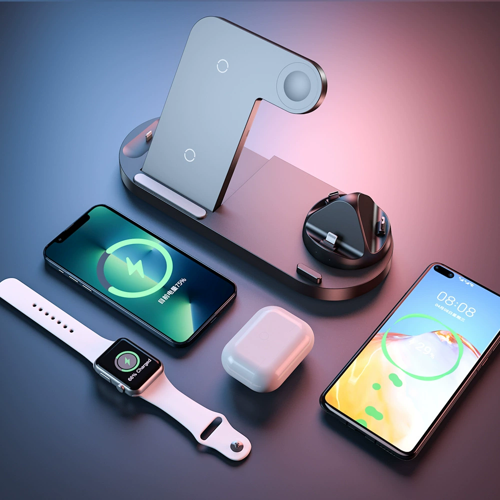 Apple, беспроводное совместимое зарядное устройство, синхронизация с телефоном, часами, наушниками, для импорта