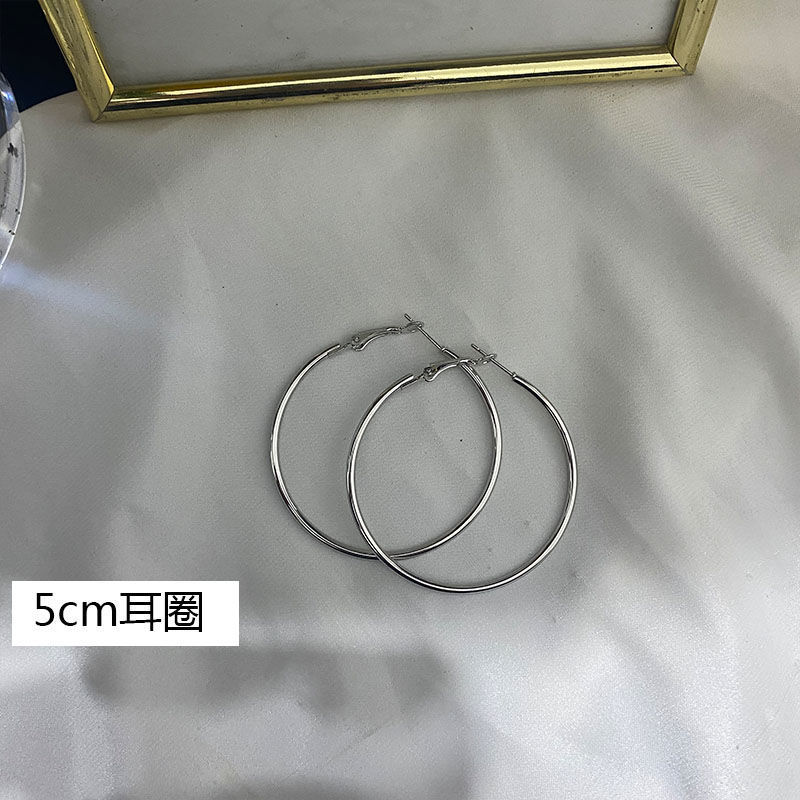 Pendientes de aro lisos para mujer, lujo ligero, pendientes de alta gama, pendientes populares, aretes de diseño exclusivo, aretes de otoño e invierno al por mayor