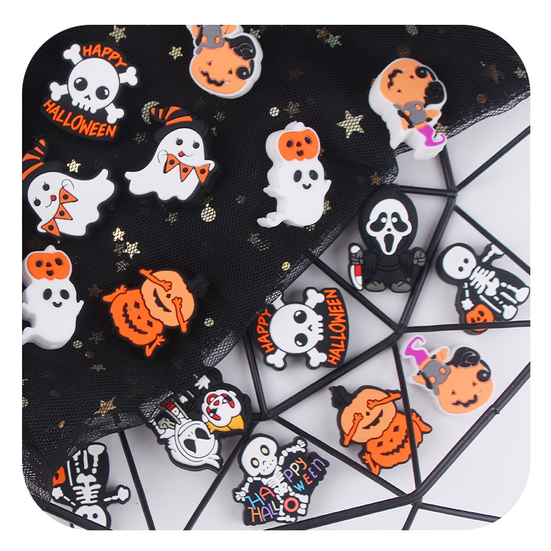 Creativo DIY artículos para bebés caricatura Halloween joyas de silicona pezón cadena de dientes molares accesorios de pulsera de goma de diente