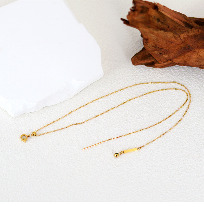 1 Piece Quantity Stainless Steel 18K Gold Plated Simple Style Plating Letter Pendant Necklace