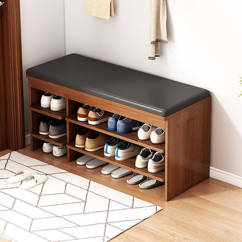 Home entrance shoe changing stool, home door shoe cabinet, sit-down shoe-wearing stool, one-piece multi-layer removable door shoe rack