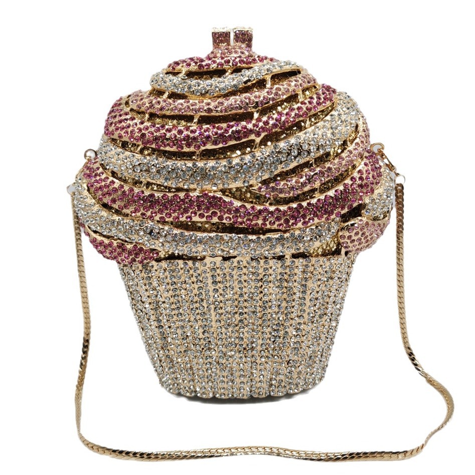 Nueva bolsa de helado con diamantes para banquete, bolsa de diamantes de agua para mujeres, bolsa de piedra de helado