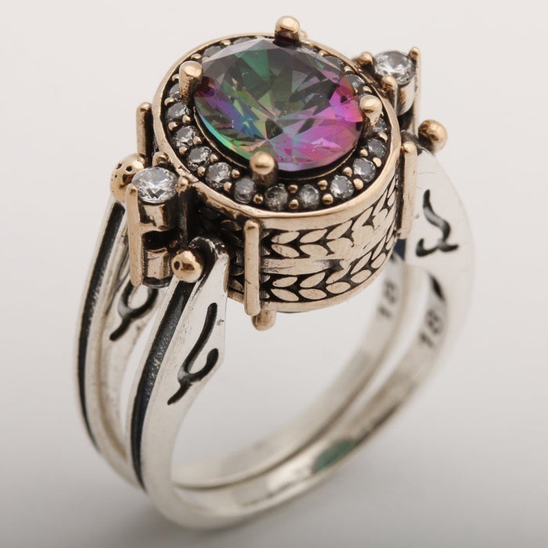 two-color fashionable ring