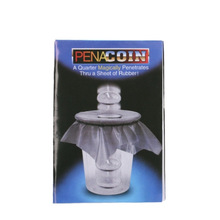 硬币穿薄膜 黑洞传奇 硬币入杯 魔术道具包邮送教学 硬币穿薄膜