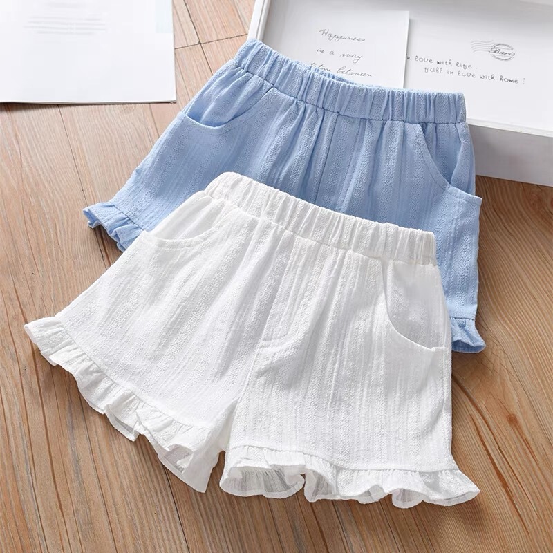 Girls' Shorts Summer Children's Clothing 2026 New Stylish Loose Casual Solid Color Girls' Kids' Baby Pants Thin Style