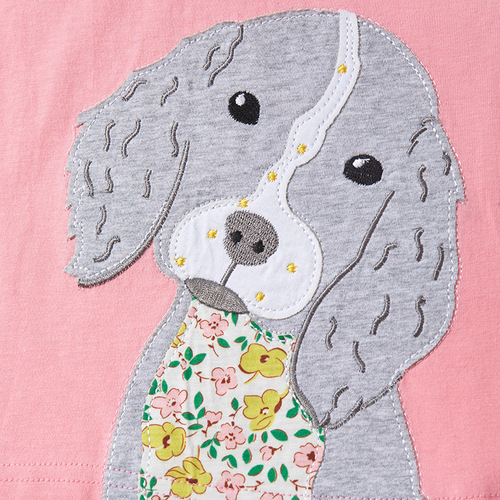 Little maven European and American style cartoon round neck girls' top summer pure cotton breathable short-sleeved children's T-shirt