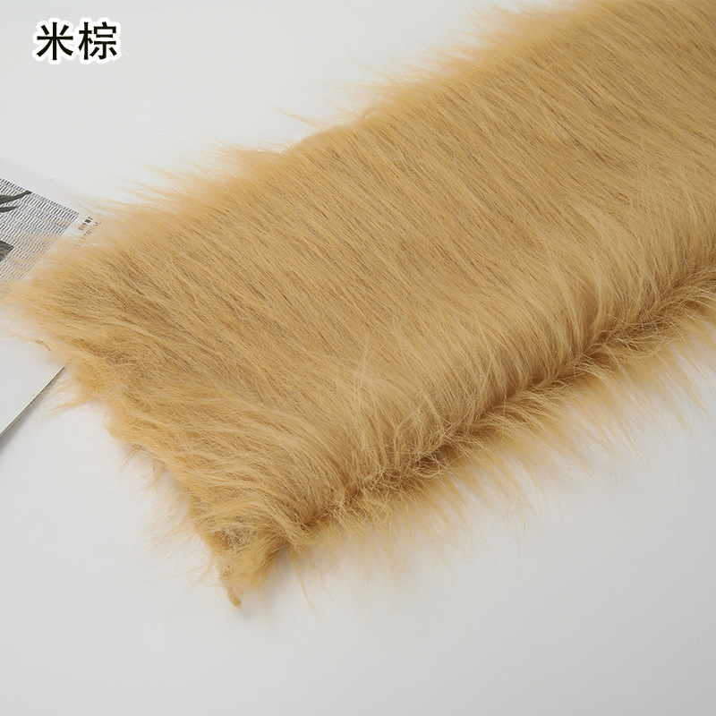 12 ''plush tela DIY caída de piel artificial de piel simulación de piel muñeca pelo bestia traje de piel larga tela de piel