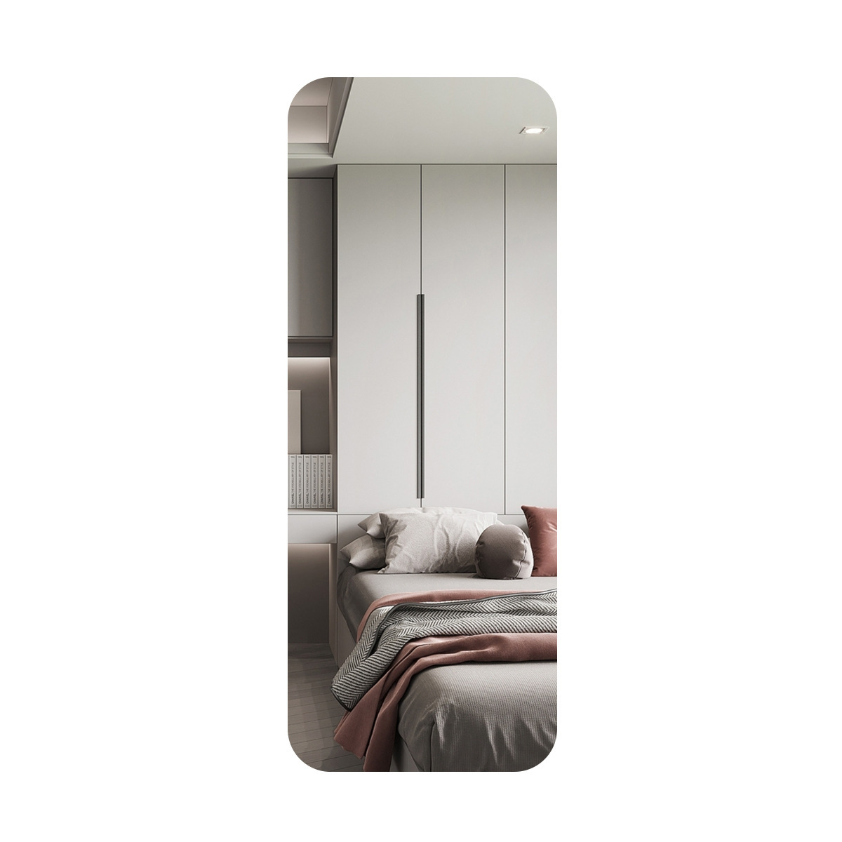 Espejo de pared de lujo ligero, espejo de cuerpo completo, espejo LED luminoso inteligente, espejo de prueba de inducción con luz, espejo de puerta de entrada doméstica image 5