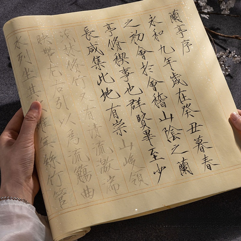 瘦金体毛笔字帖宣纸书法纸成人宋徽宗千字文练字帖初学者软笔描红