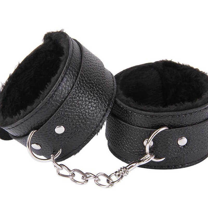 Sex toys plush handcuffs sm binding training equipment lychee pattern leather anklet adult sex auxiliary props Sex toys plush handcuffs sm binding training equipment lychee pattern leather anklet adult sex auxiliary props