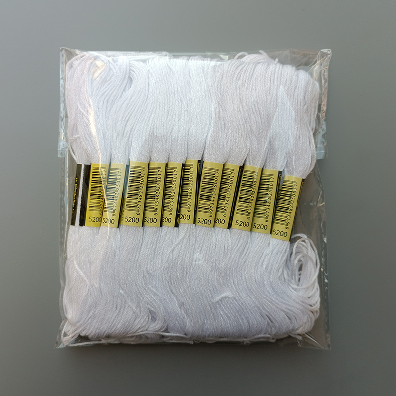 자수 실 24 흰색