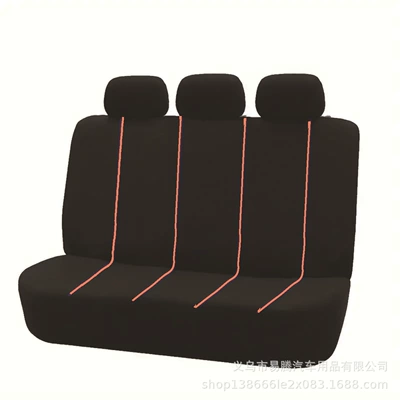 Covers 9-Piece Set Double-Stitched Style – Universal seat cover - orange-rear-seat-set-of-5-general