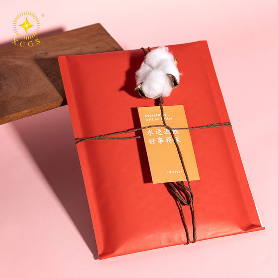 Color waterproof Kraft Paper Bubble Bag Express envelope packaging bag shockproof clothing packing bag high-end texture