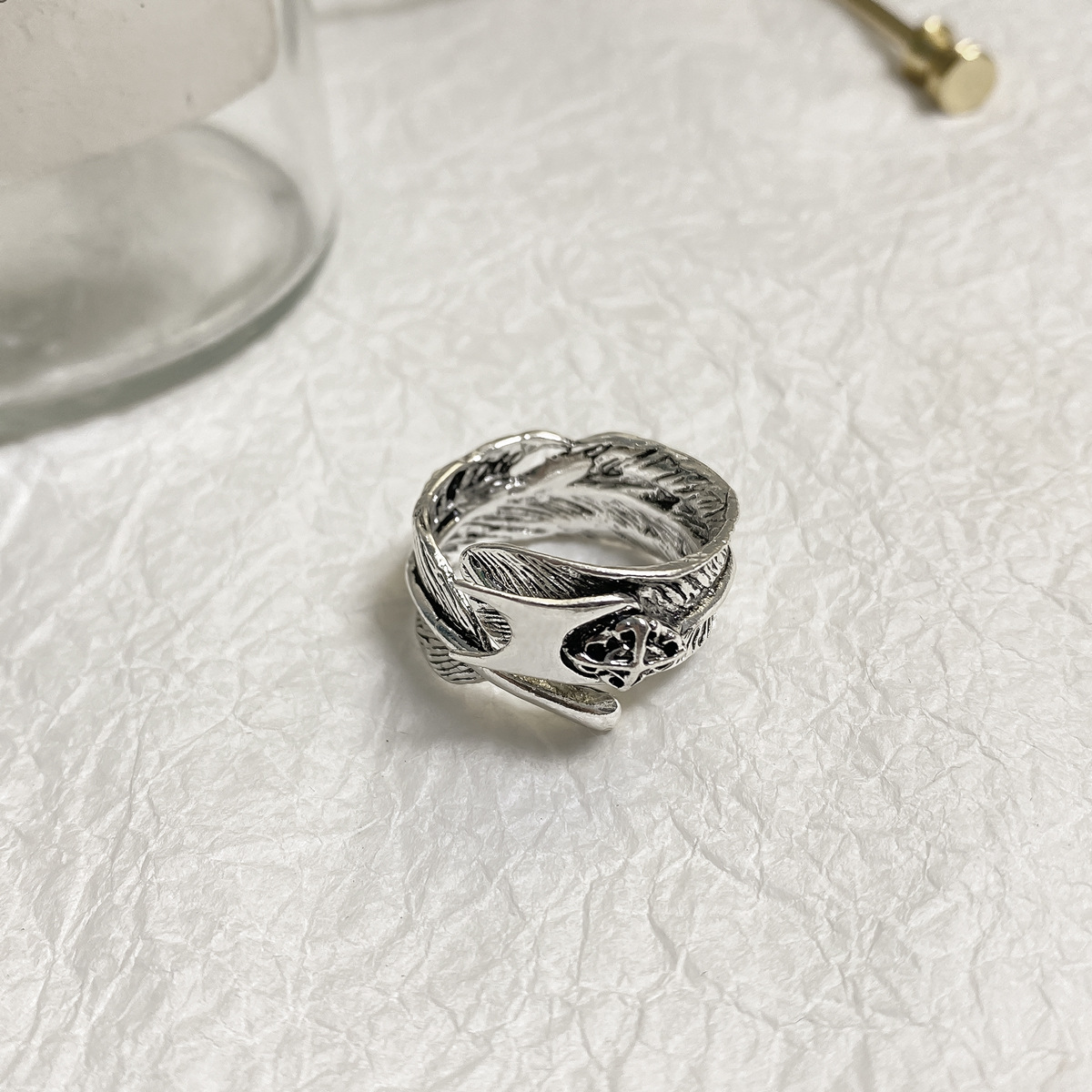 Titanium Punk Ring Image 4