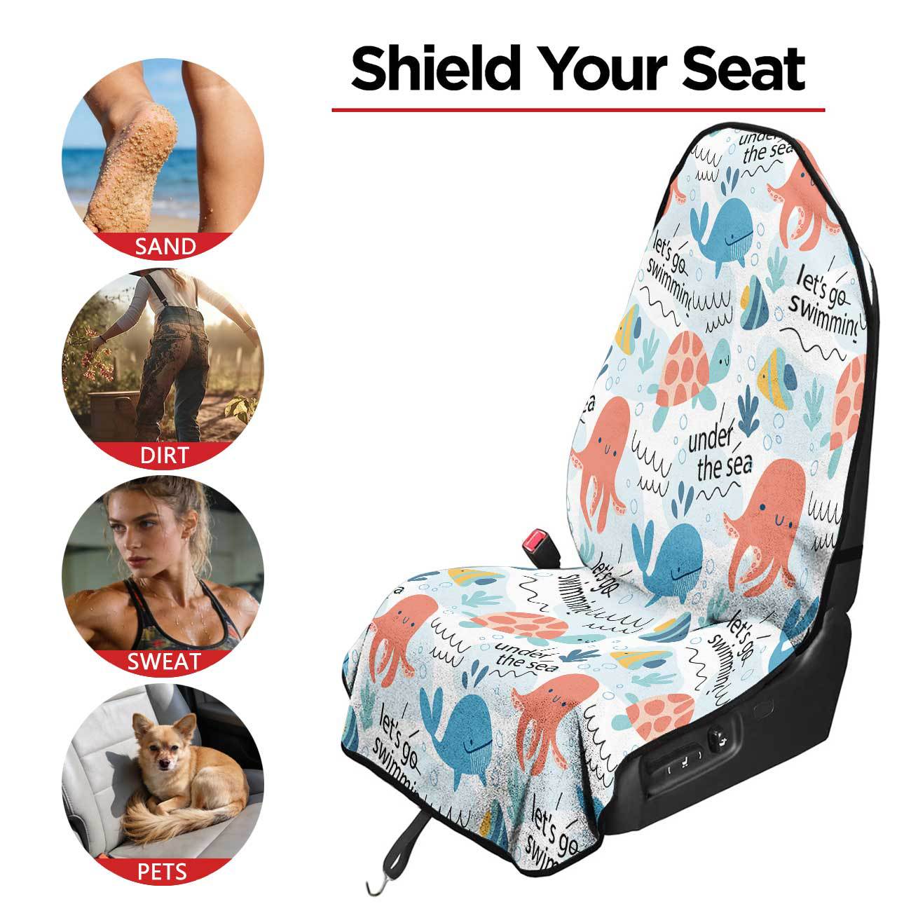 Marine seat towel cover front seat protector suitable for gym and exercise, universal for all seasons and car use