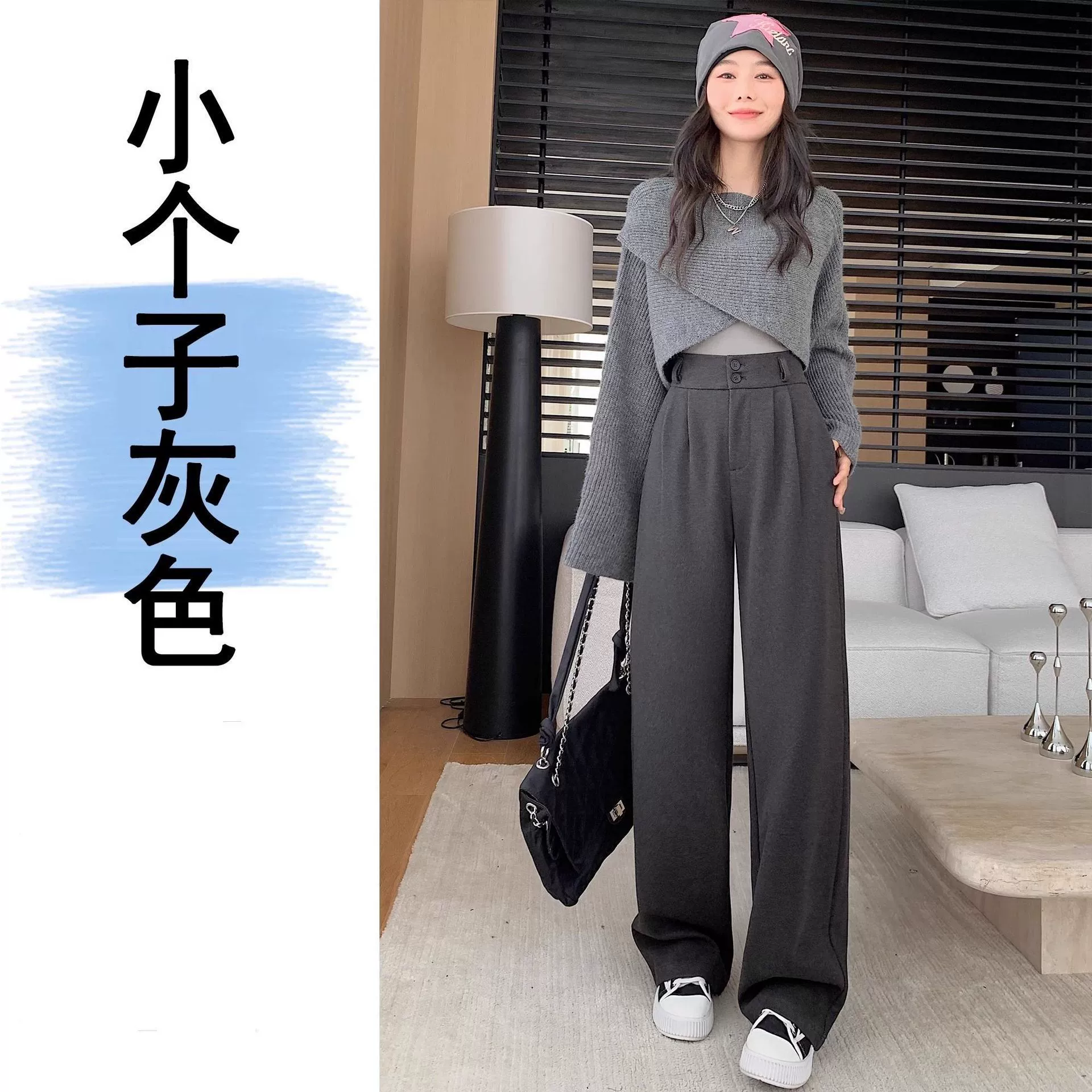Брюки из шерстяной смеси с высокой талией для подростков, демисезонные, с флисовой подкладкой, прямого кроя