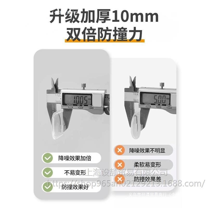 门把手防撞贴硅胶静音垫冰箱门贴门挡条防碰撞神器柜门后颗粒墙贴|undefined